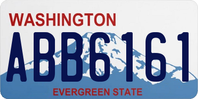 WA license plate ABB6161
