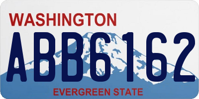 WA license plate ABB6162