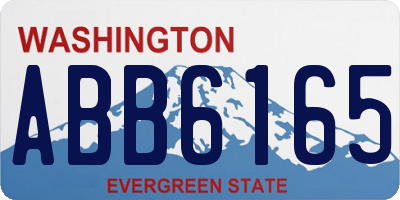 WA license plate ABB6165