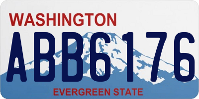 WA license plate ABB6176