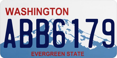 WA license plate ABB6179