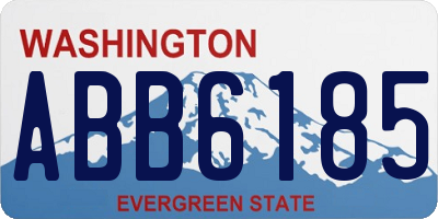 WA license plate ABB6185