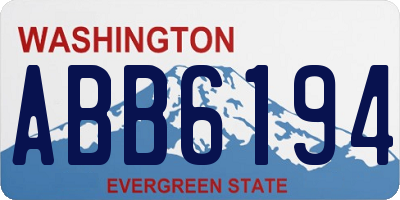 WA license plate ABB6194