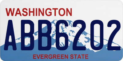 WA license plate ABB6202