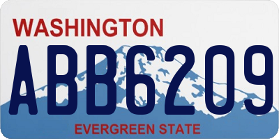 WA license plate ABB6209