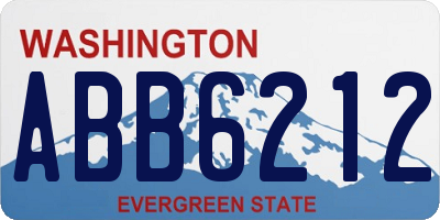 WA license plate ABB6212