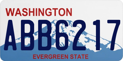 WA license plate ABB6217