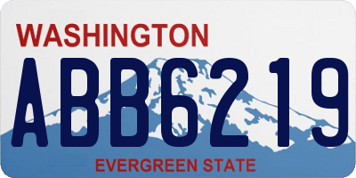 WA license plate ABB6219