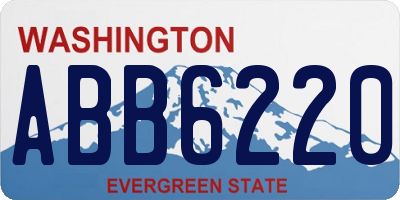 WA license plate ABB6220