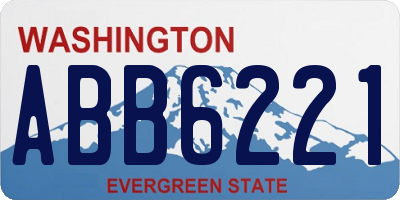 WA license plate ABB6221