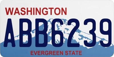 WA license plate ABB6239