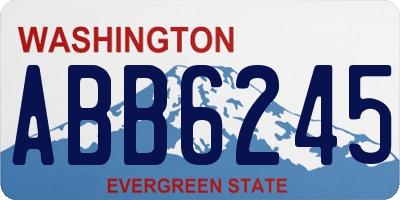 WA license plate ABB6245