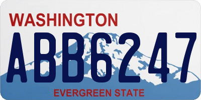 WA license plate ABB6247