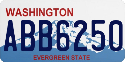 WA license plate ABB6250