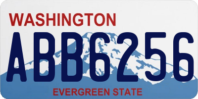 WA license plate ABB6256