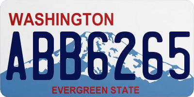 WA license plate ABB6265