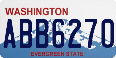 WA license plate ABB6270