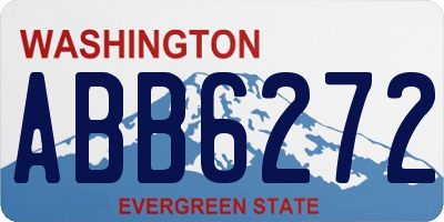 WA license plate ABB6272