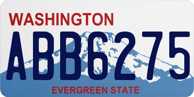 WA license plate ABB6275