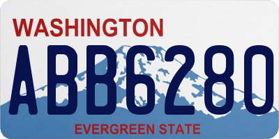 WA license plate ABB6280