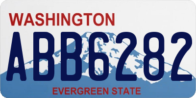 WA license plate ABB6282
