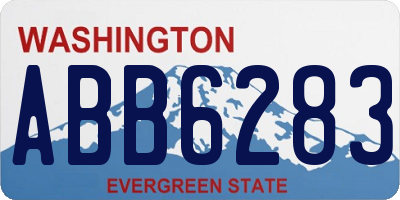 WA license plate ABB6283