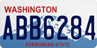 WA license plate ABB6284