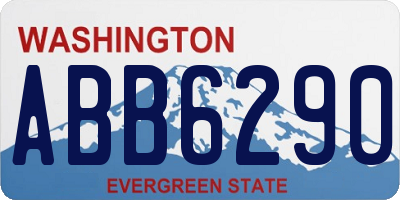 WA license plate ABB6290