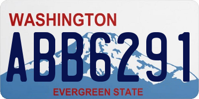 WA license plate ABB6291
