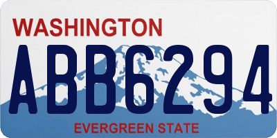 WA license plate ABB6294