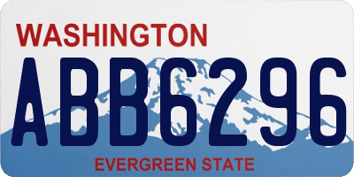 WA license plate ABB6296