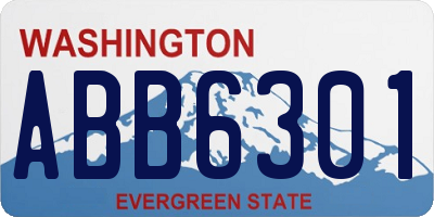 WA license plate ABB6301