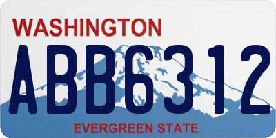 WA license plate ABB6312