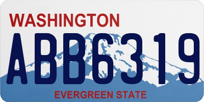 WA license plate ABB6319