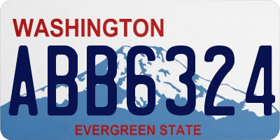 WA license plate ABB6324