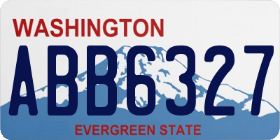 WA license plate ABB6327