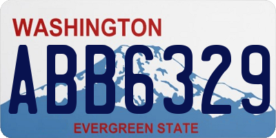 WA license plate ABB6329