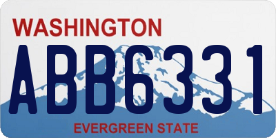 WA license plate ABB6331
