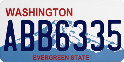WA license plate ABB6335
