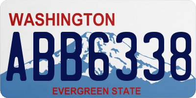 WA license plate ABB6338