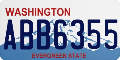 WA license plate ABB6355