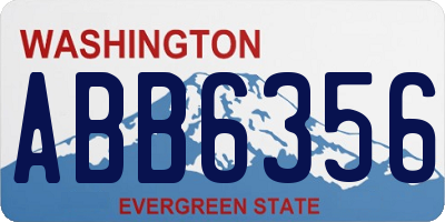 WA license plate ABB6356