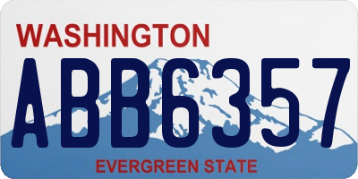 WA license plate ABB6357