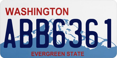 WA license plate ABB6361