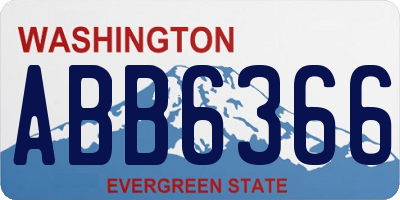 WA license plate ABB6366