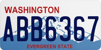 WA license plate ABB6367