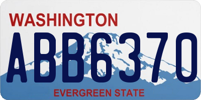 WA license plate ABB6370