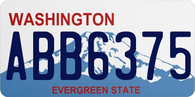 WA license plate ABB6375