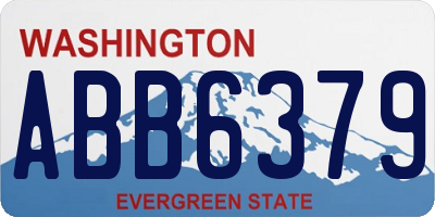 WA license plate ABB6379