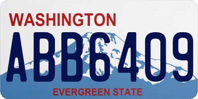 WA license plate ABB6409